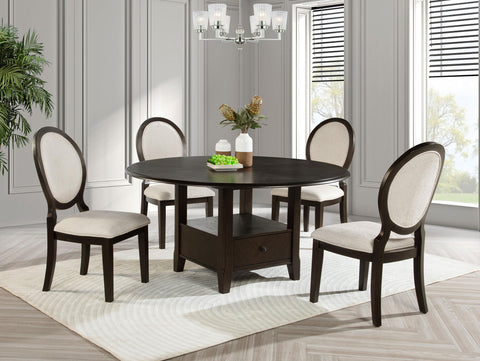 Dark Brown / 5 Pc. Table, 4 Chairs