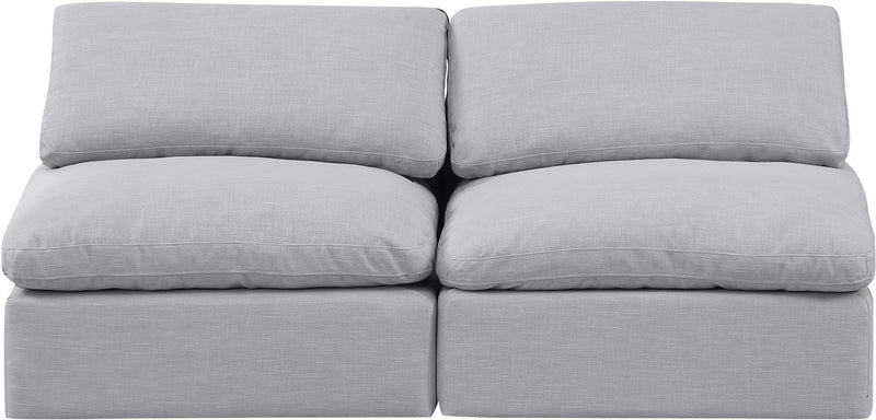 Indulge - Linen 2 Seat Modular Armless Sofa
