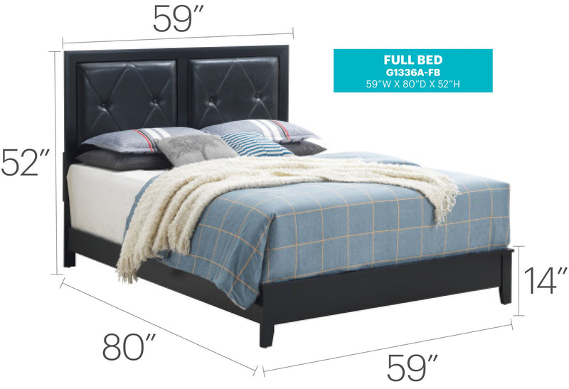 Padded Headboard Bed