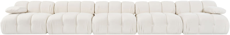 Orin - Velvet 5 Piece Modular Armless Sofa