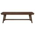 Reynolds - Wood Trestle Base Dining Bench - Brown Oak