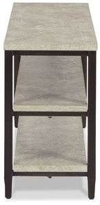 Shybourne - Gray / Aged Bronze - Sofa Table