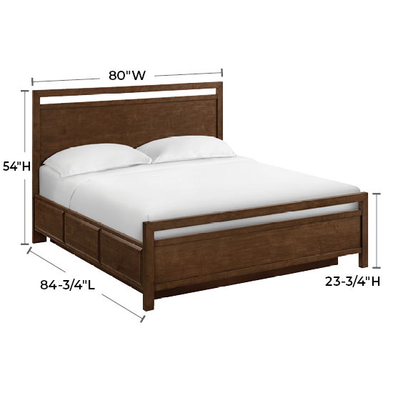 Virginia - King Storage Bed - Americano