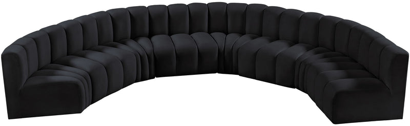 Arc - Velvet 8 Piece U-Shaped Modular Sofa
