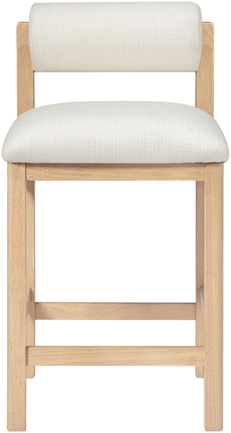 Roundhill - Fabric Counter Stool - Natural Frame