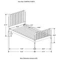 Jones - Wood Twin Open Frame Bed - White