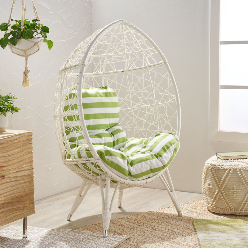 Cosmos - Round Hammered Iron Teardrop Chair