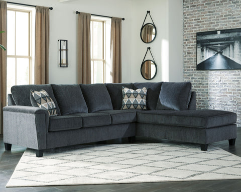 Dark Gray / 2-Piece Sectional with Right-Arm Facing Chaise