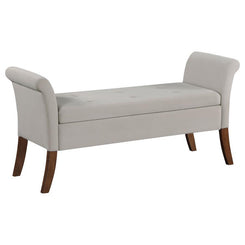 Farrah - Velvet Upholstered Rolled Arm Storage Bench