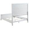 Marielle - Eastern King Headboard Panel Bed - Distressed White
