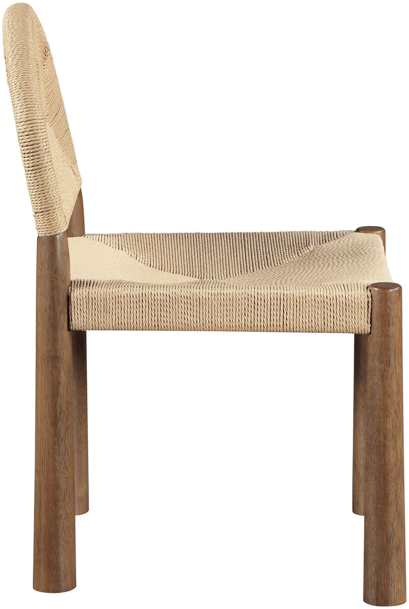 Bohemia - Woven Seagrass Cord And Solid Wood Dining Chair (Set of 2) - Beige