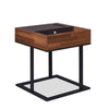 Sara II - Accent Table - Espresso Pu, Walnut & Sandy Black