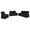 Zuma - Faux Leather Dual Power LED Sofa Set