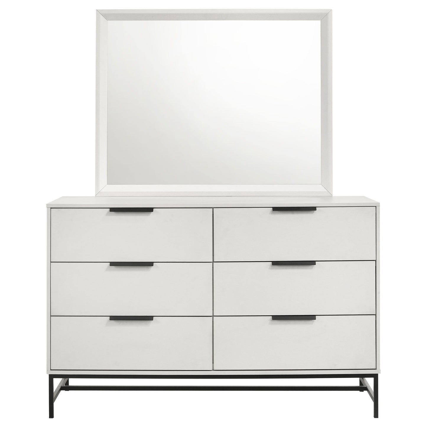 Sonora - 6-Drawer Dresser With Mirror - White