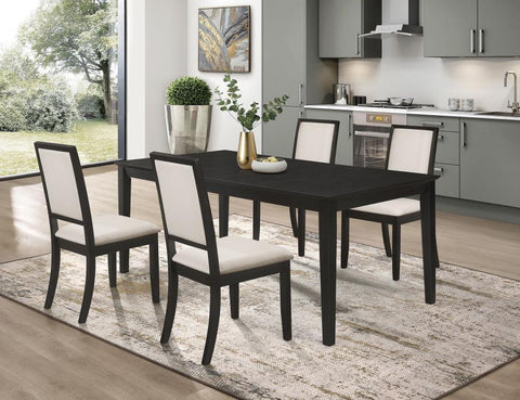 Black / 5 Pc. Table, 4 Chairs