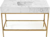 Marmo - Engineered Marble Bathroom Vanity With Gold Base
