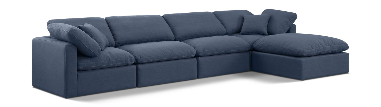 Indulge - Linen 5 Piece Modular Sectional With Chaise