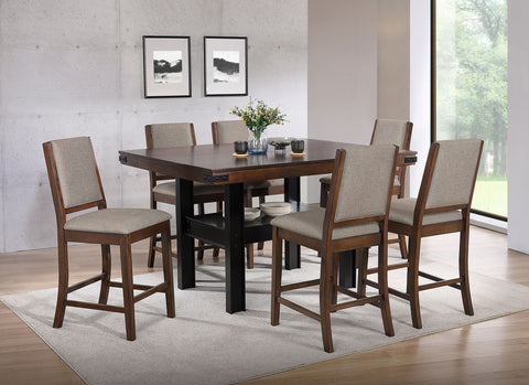 Dark Brown / 7 Pc. Table, 6 Chairs