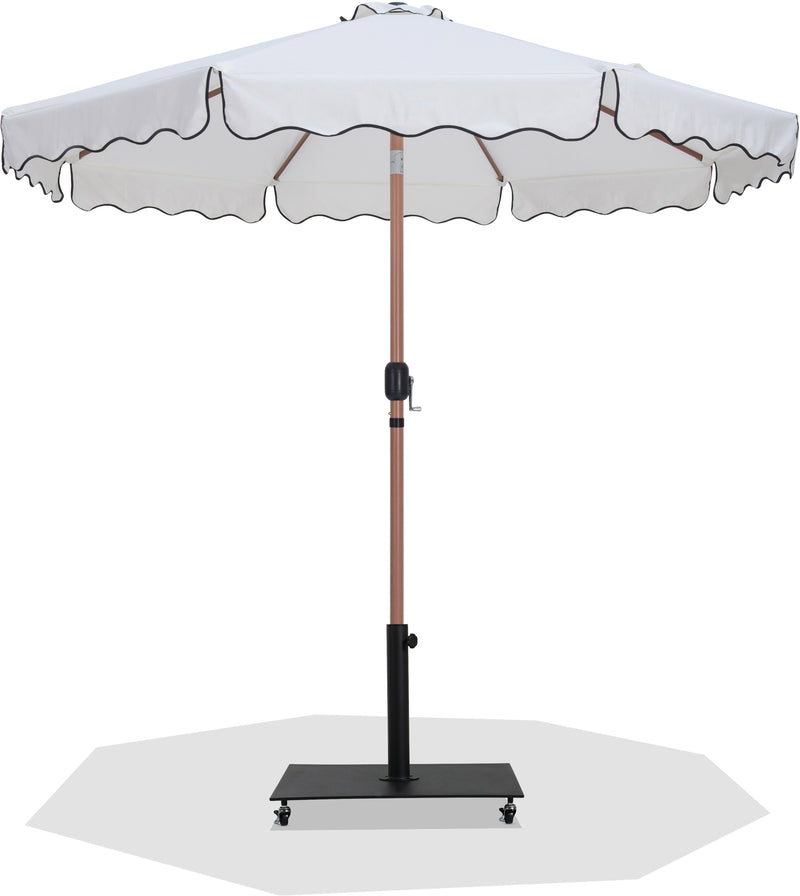 Amalfi - Aluminum Patio Umbrella - Black Base / Light Brown Pole