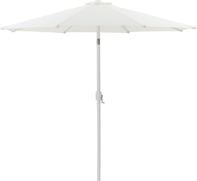 Fiji - Aluminum Patio Umbrella With Square Teak And White Base