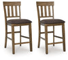Urbinforte - Upholstered Barstool (Set of 2) - Light Brown