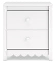 Hallityn - White - Two Drawer Night Stand