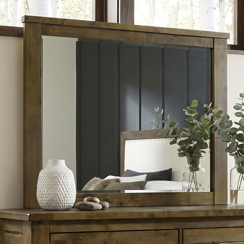 Doherty Rectangular Dresser Mirror Rustic Brown