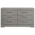 Ives - 6-Drawer Dresser Cabinet - Gray High Gloss