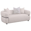 Jeanette - Fabric Upholstered Round Arm Sofa Set