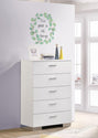 Felicity - 5-Drawer Bedroom Chest - White High Gloss