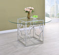 Starlight - Round Glass Top Metal Dining Table