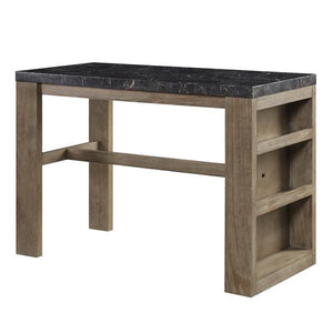 Charnell - Counter Height Table - Marble & Oak Finish