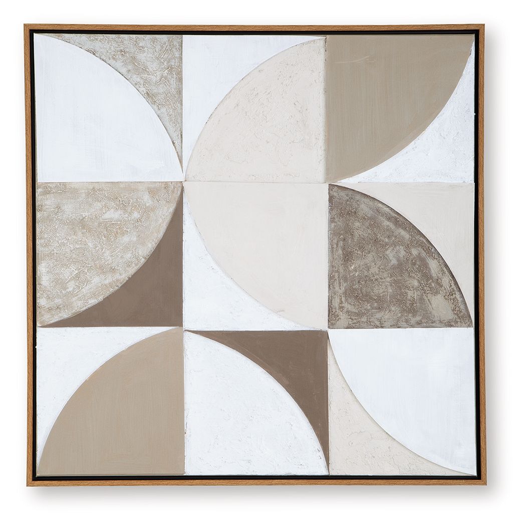 Harelman - Tan / Taupe / White - Wall Art