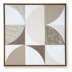 Harelman - Tan / Taupe / White - Wall Art