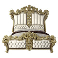 Desiderius - Eastern King Bed - Antique Gold & Hand Painted Brown