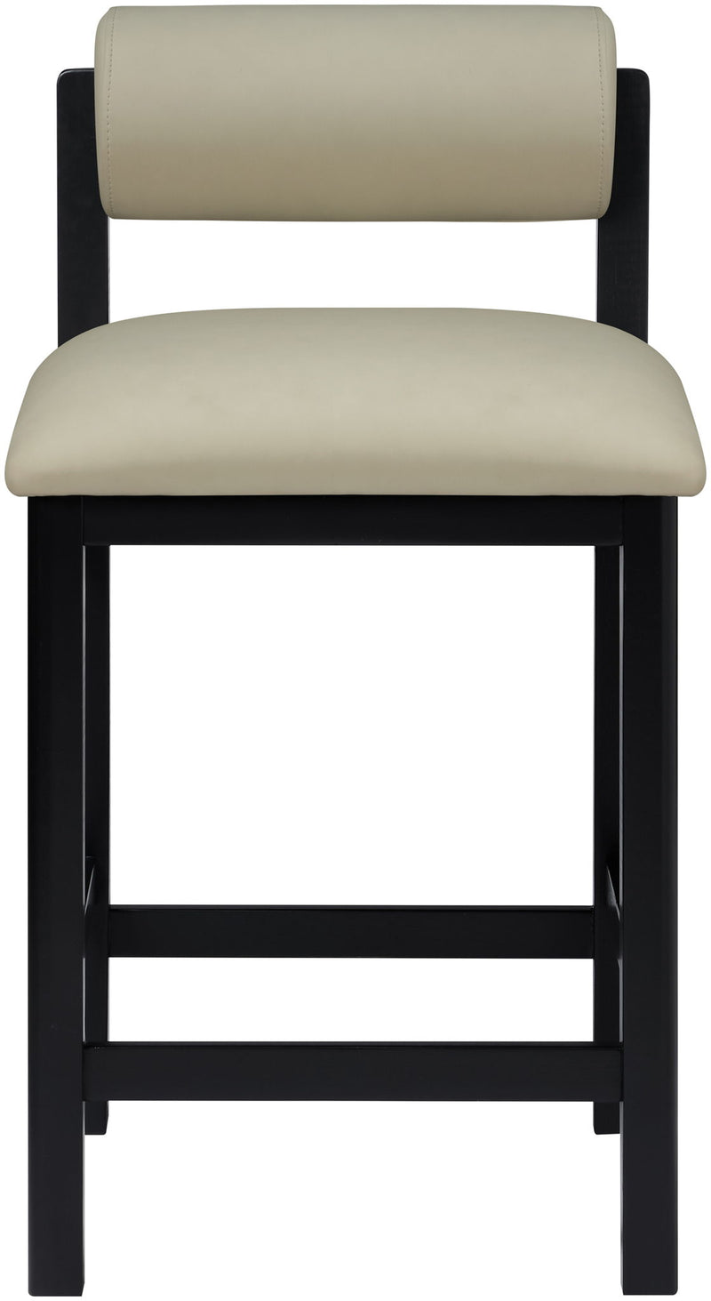 Roundhill - Faux Leather Counter Stool - Black Frame