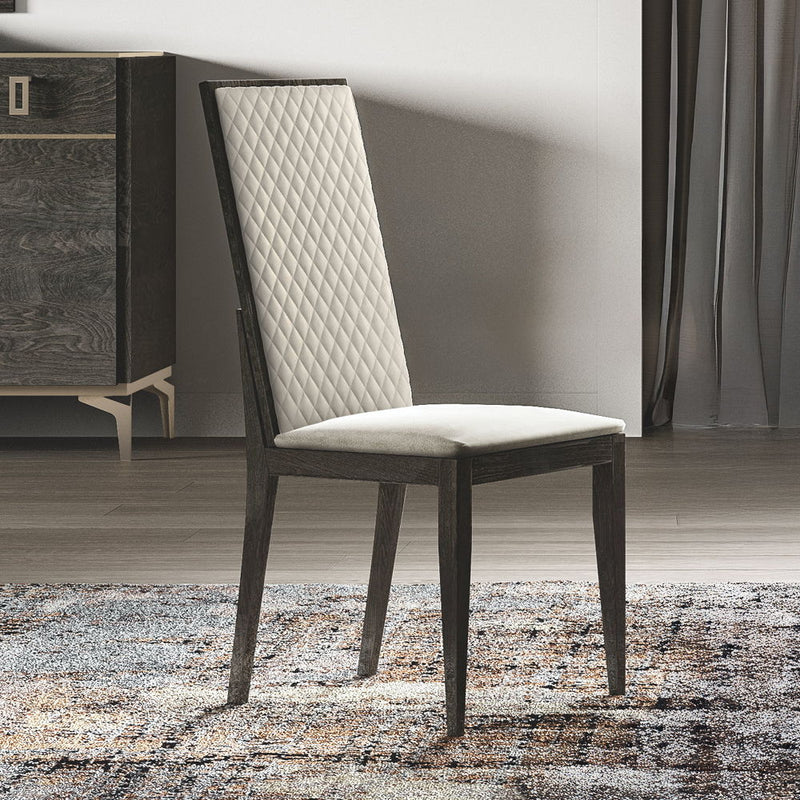 Venezia - Synthetic Leather Side Chair (Set of 2) - Gray