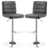 Bianca - Square Upholstered Adjustable Bar Stools (Set of 2)