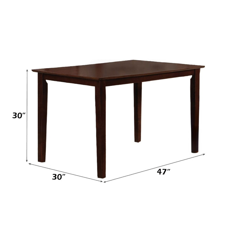 Samuel - 5 Piece Dining Set - Beige Microfiber &Espresso