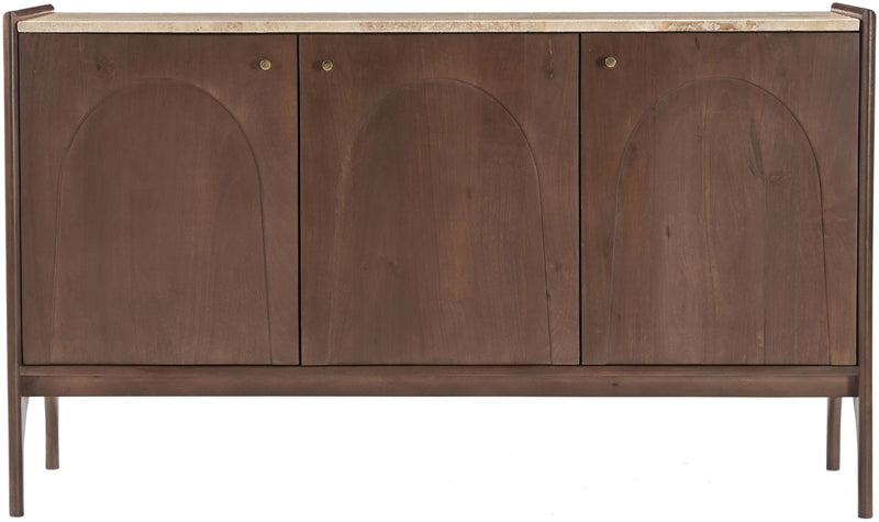 Veya - 57" Genuine Marble And Mango Wood Sideboard / Buffet