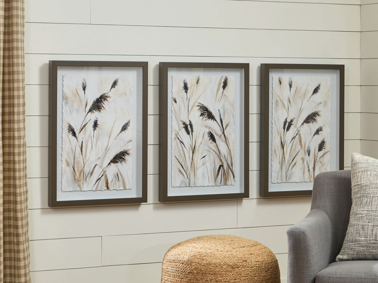 Honslow - Brown / Black / White - Wall Art Set (Set of 3)