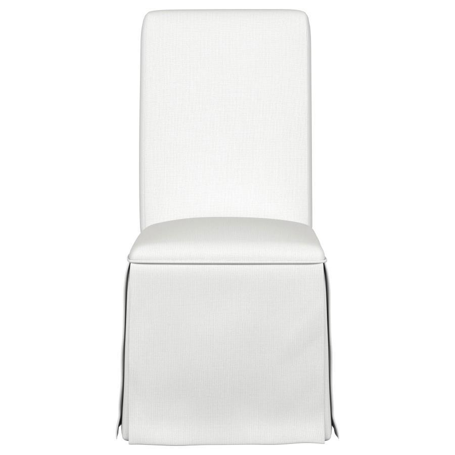 Shawna - Upholstered Skirted Dining Chair (Set of 2) - White