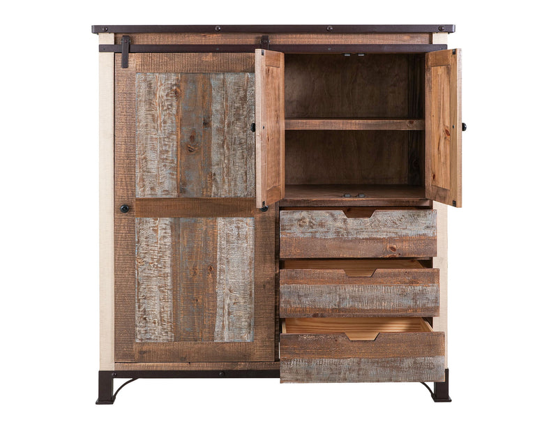 Antique - Сhest With 3 Drawers - Multicolor
