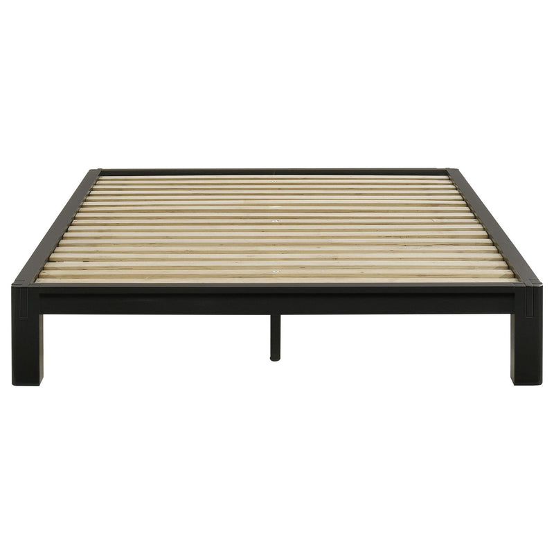 Gislen Full Easy Assembly Wood Platform Bed Black