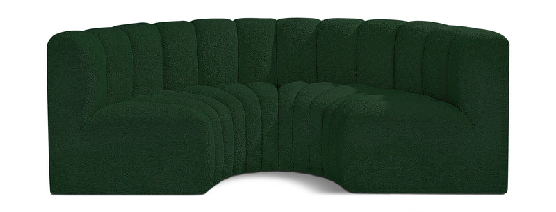 Arc - Boucle Fabric 4 Piece U-Shaped Modular Sofa
