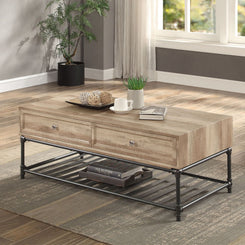 Brantley II - Coffee Table - Oak & Sandy Black