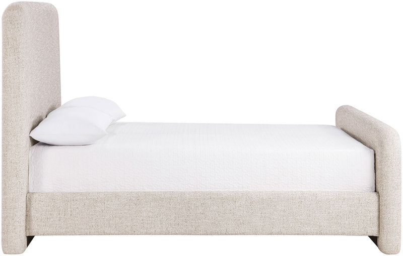 Fira - Linen Textured Fabric Upholstered Bed