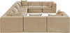 Stellar - 8 Piece Chenille Fabric Upholstered Modular Sectional