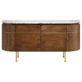 Ortega - 4 Door Marble Top Sideboard Buffet Cabinet - Natural