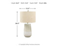 Shavon - Ceramic Table Lamp  - Beige / White